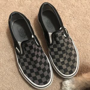 Checkered Vans Slip ons